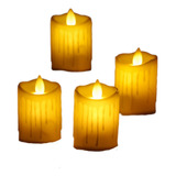 10 Velas Led Grandes Llama Con Movimiento 7 X 5 Cm Con Pilas