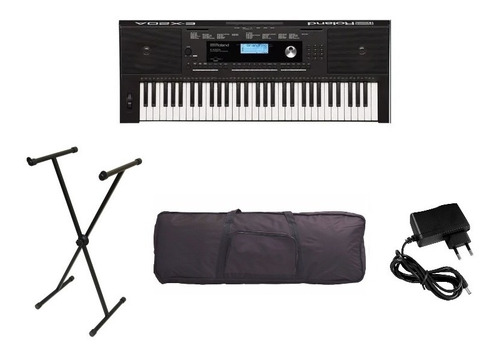 Teclado Roland Ex-20a Arranjador + Fonte + Porta Partitura