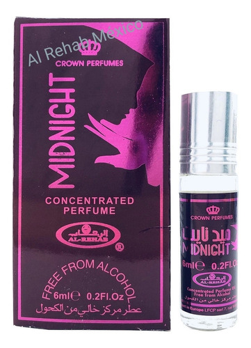 1x Midnight Perfume Árabe Al Rehab Roll On 6ml Frambuesa