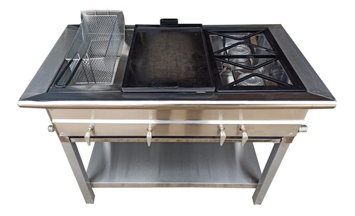 Estufa Cocina Industrial Freidor Plancha Doble Quemador Q15