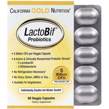 Probióticos Lactobif, 5 Mil Millones De Cápsulas, 60 Cápsulas, California Gold Imp Usa, Sabor Sin Sabor
