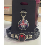 Conjunto Collar Y Pulsera Hombre Araña Spiderman Marvel