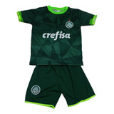 Conjunto Infantil Uniforme Palmeiras  De 2 A  Doze Anos 