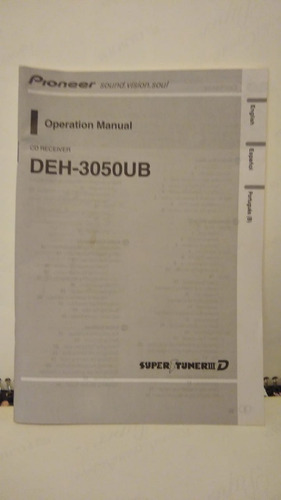 Lt 331 - Manual Pioneer Deh-3050ub Instalação 2 Livretes