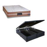 Cama Box Baú King + Colchão Le Confort 193x203 Cor Preto