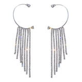 Pendientes De Borla Largos Con Diamantes Brillantes Para Fie