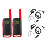 Par Rádios Comunicador Motorola T210 Talkabout + Fone P1 Ptt