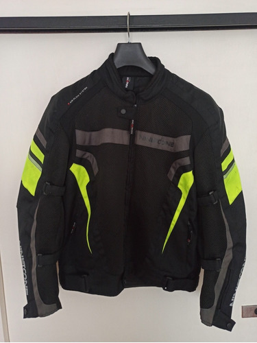 Campera Moto Cordura Nine To One 4s Negro Fluo Ls2 Talle L