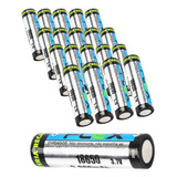 20 Baterias Recarregáveis 18650 3.7v 3800mah Flex Lanterna