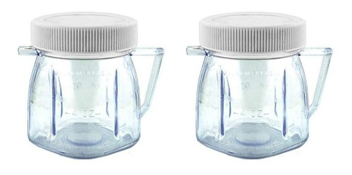 2 Mini Vaso De Plastico Compatible Con Licuadoras Oster