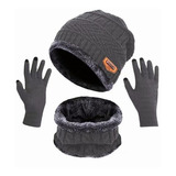 Forro Cálido 3 En 1 Gorro Bufanda Guantes Cuello Unisex