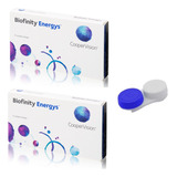 2 Caixas Lente De Contato Biofinity Energys Incolor + Estojo