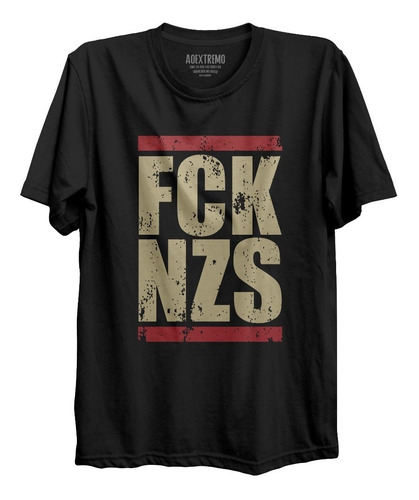 Camiseta Aoextremo Fck Nzs Antifa Camisa