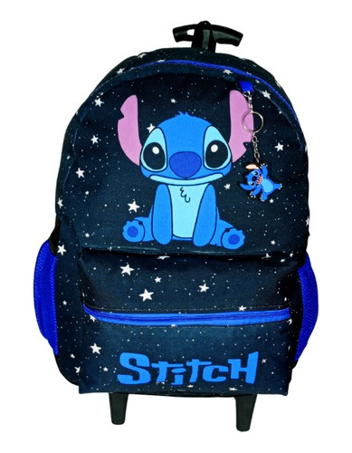 Kit Mochila Com Lancheira E Estojo Stitch+toalhinha Chaveiro