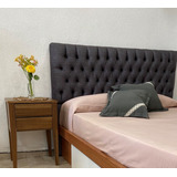 Respaldo Sommier Capitone Chenille 2 Plazas 140 Cm Premium