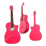 Guitarra Acústica  Irepan Gb01 Curva Color Rosa 