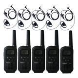 5x Rádio Comunicador Intelbras Rc4002 + Fone Tipo D Concha