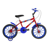 Bicicleta Infantil Aro 16 Ultrakids C/rodinhas Vermelho Azul