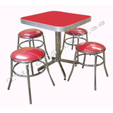 Juego Mesa-4sillas 70cm M.a Bar Launge Cafeteria Negocios Ho