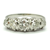 Anillo Cintillo Platino Brillante 0,50 Cts. Mod. A0112 Gtia.