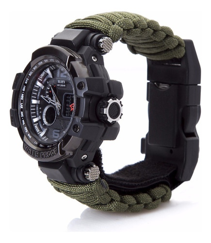 Reloj De Supervivencia Analogico Digital Camping Militar