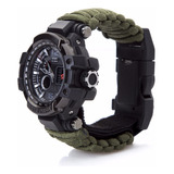 Reloj De Supervivencia Analogico Digital Camping Militar