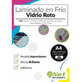 Resma Laminado En Frío Diseño Vidrio Roto Pack 20 Hojas