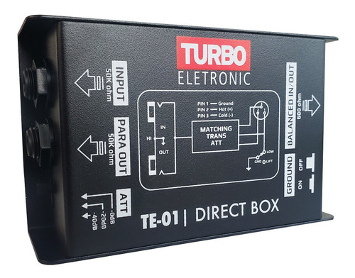 Direct Box Passivo Turbo Eletronic Te-01 Bivolt