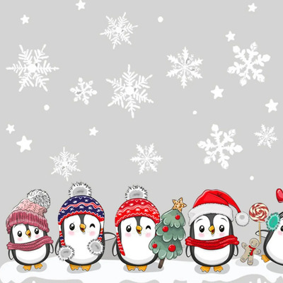 Pegatinas De Pared Navideñas Adhesivo De Gel Para Ventana De