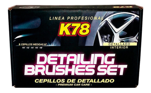 Kit 5 Cepillos Pinceles Para Detailing Premium K78