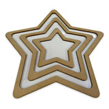 Estrella Aro Arandela Mandala Kit X 10u 25cm Mdf/fibrofacil