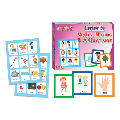Lotería En Inglés Verbs Nouns Adjectives Material Didáctico | Envío gratis