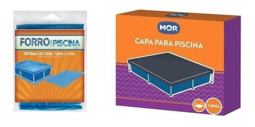 Capa E Forro De Piscina 1500 Litros Retangular Mor