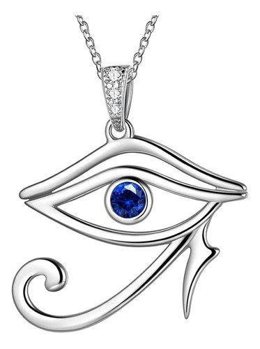 Collar Egipcio Dije Amulet Horus Ojo Plata 925 Regalos Mujer
