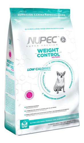 Nupec Weight Control Razas Pequeñas 8 Kg Control De Peso