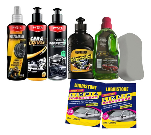 Kit Limpieza Vehiculo 5 Productos Promoción + Sachets Gratis