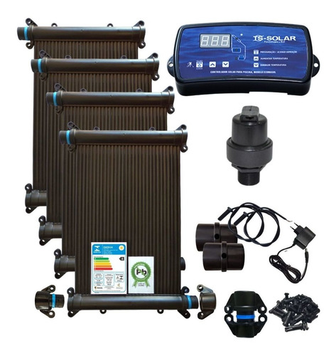 Kit Aquecedor De Piscina Solar 20000l Piscina De Fibra 5 X 3