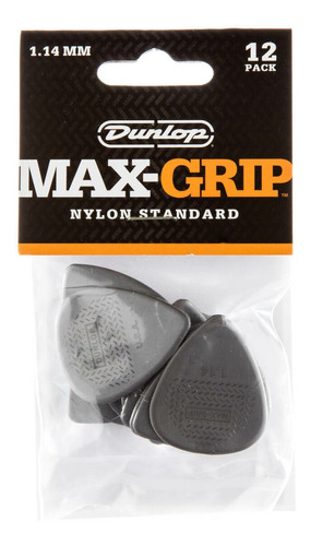 Kit 12 Palhetas Dunlop Nylon Max Grip 449p - Made In Usa Tamanho 1.14