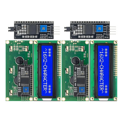 2PCS Pantalla LCD 16x2 1602 HD44780 Retroiluminación Azul y Módulo conversor I2C para Arduino Raspberry Pi | MercadoLibre