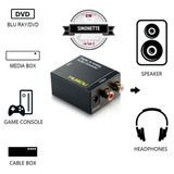 Convertidor De Audio Óptico A Rca Analógico Fibra Óptica