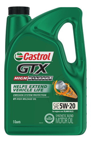 Aceite Castrol Gtx Alto Kilometraje Sintética 5w-20 