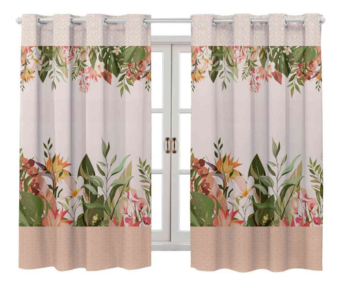 Cortina Para Quarto Jardim 2,00x1,50 Menino Menina Infantil