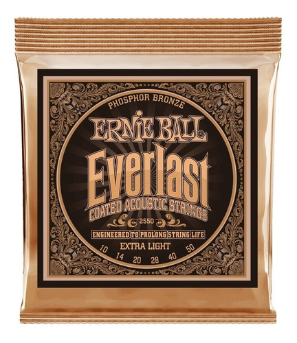 Encordado Guitarra Acústica Ernie Ball Everlast 10 50