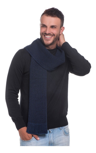 Manta Cachecol Lã Inverno Trico Masculino Homem Reversível