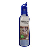 Bebedero Portatil Azul Para Mascota 420ml