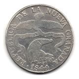 8 Reales 1844 Bogotá Nueva Granada Plata