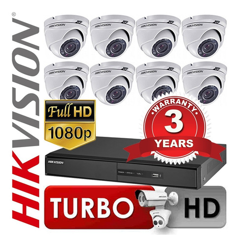 Kit Seguridad Dvr 16ch Hikvision 1080p + 8camaras Martinez