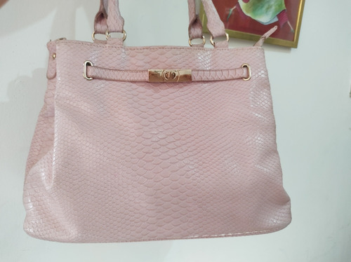 Cartera Carpisa Tote Cuero Importado Color Rosa 