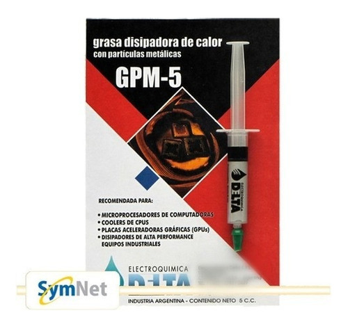 Grasa Termica Disipadora Calor Delta Gpm-5 Particulas Metal | Symnet