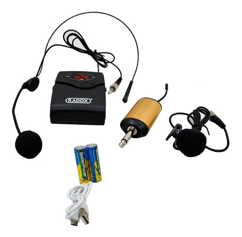 Microfono Diadema Inalambrico Uhf Con Solapa Radox 490-357